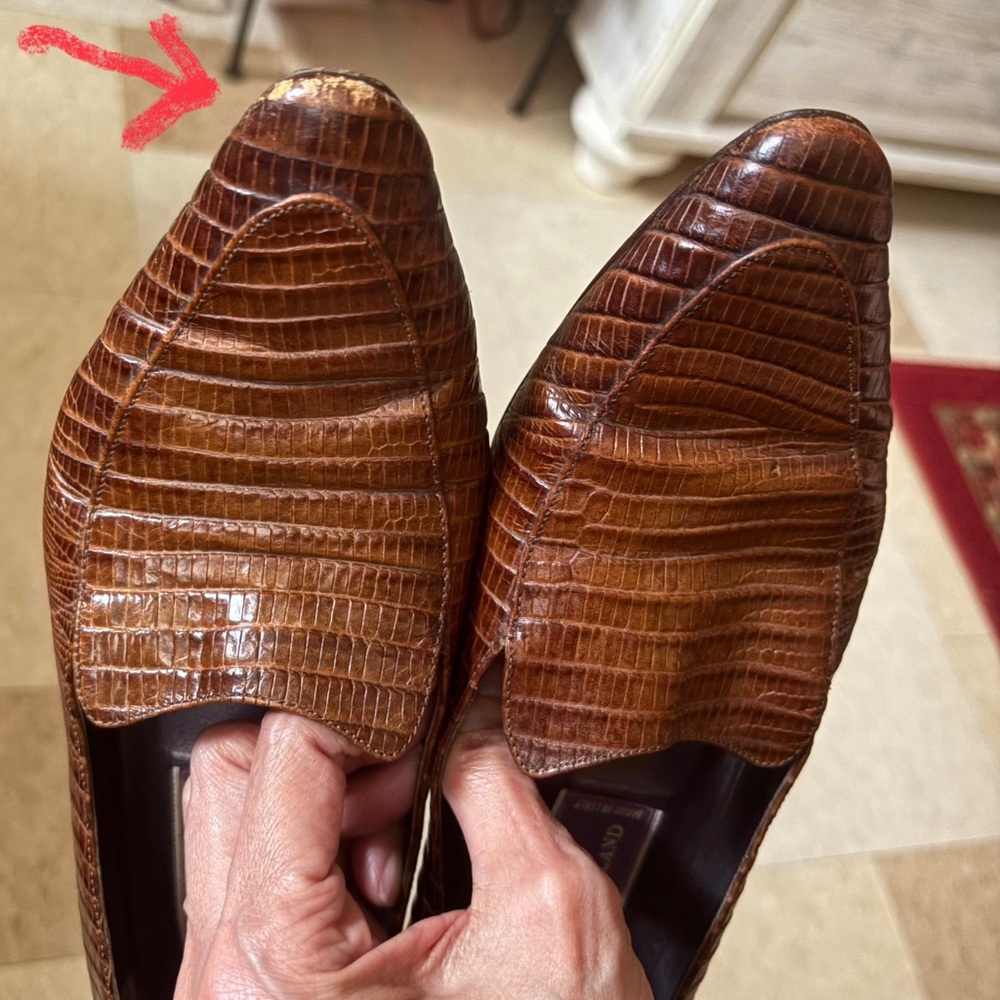 💼 Vintage Phyllis Poland Italian Lizard Midi Pump 💼 - Picture 3 of 6